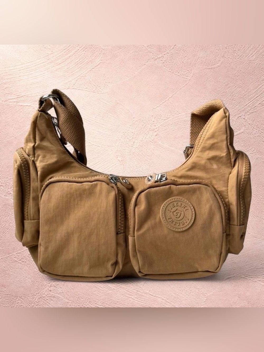 Casual Tan Crossbody Shoulder Bag - Unbranded